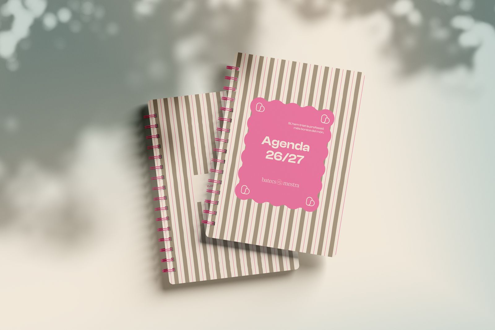 Agenda Docente 2026/27 - Beige/Rosa